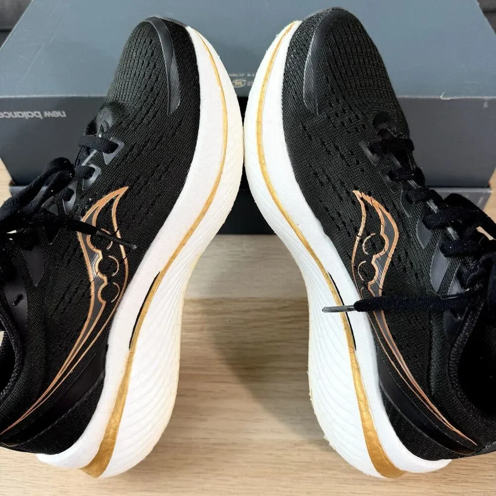 Saucony Endorphin Speed 3 Black Goldstruck Running Shoes Women's Size 7.5